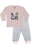 LIKE Bebe Πυτζάμα Χειμωνιάτικη για Κορίτσι 1-5 ετών #122-0337 Ροζ