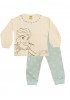 LIKE Παιδική Πυτζάμα Χειμωνιάτικη για Κορίτσι 1-8 ετών #122-0328 Κρεμ