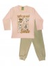 LIKE Bebe Πυτζάμα Χειμωνιάτικη για Κορίτσι 1-5 ετών Ζωάκια #122-0348 Ροζ