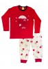 LIKE Παιδική Πυτζάμα Χειμωνιάτικη για Κορίτσι 6-12 ετών #124-0262 Κόκκινο