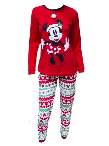 LIKE Γυναικεία Πιτζάμα Χειμωνιάτικη Χριστουγεννιάτικη #424-2164 Κόκκινο