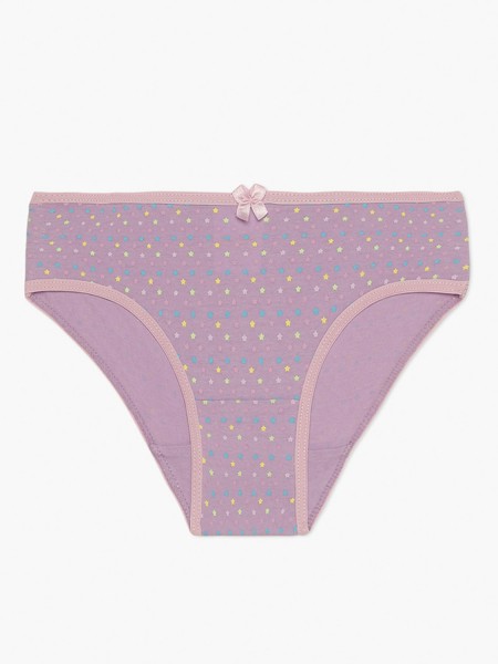 MINERVA Παιδικό Κυλοτάκι Βαμβακερό για Κορίτσι 3ΤΕΜ “Hearts-Stars” #42522-186 Πολύχρωμα