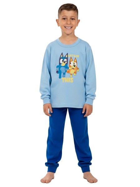 NINA CLUB Παιδική Πυτζάμα Χειμωνιάτικη για αγόρι 1-5 ετών #25-146 Γαλάζιο