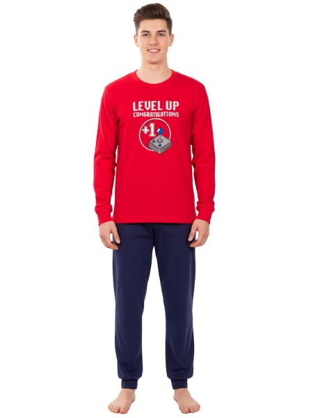 NINA CLUB Εφηβική Πυτζάμα Χειμωνιάτικη για αγόρι 12-16 ετών #25-512 Κόκκινο NINA CLUB Εφηβική Πυτζάμα Χειμωνιάτικη για αγόρι 12-16 ετών #25-512 Κόκκινο