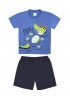 PRETTY BABY Παιδική Πιτζάμα Καλοκαιρινή για αγόρι 2-10 ετών Cool #65384 Μπλε Ραφ