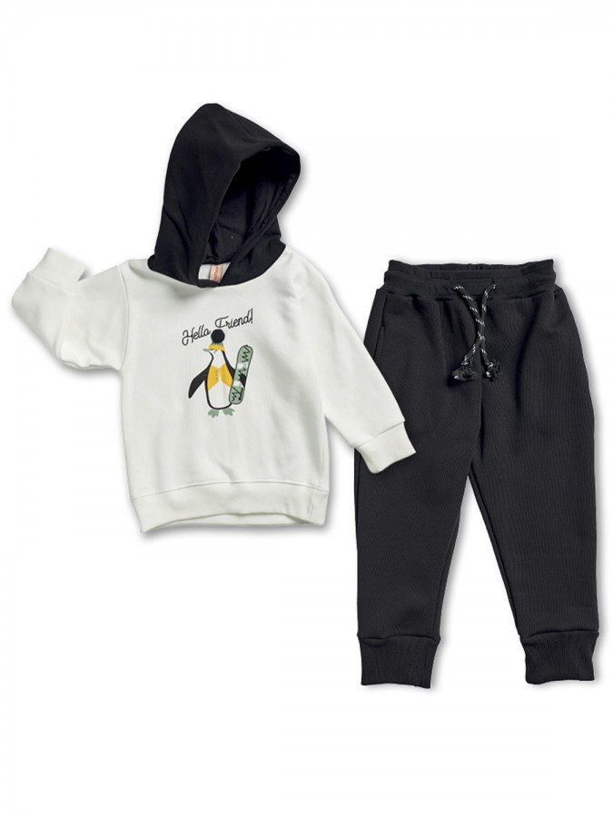 REFLEX Παιδική Φόρμα για Αγόρι 1-6 ετών πιγκουίνος - 73280 Λευκό