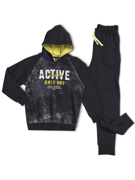 REFLEX Παιδική Φόρμα για Αγόρι 6-16 ετών ACTIVE ONLY WAY - 73429 Μαύρο