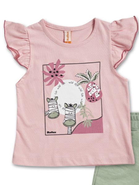 REFLEX Παιδικό Σετ για Κορίτσια 1-6 ετών #74365 Ροζ