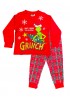 SABOR Παιδική Πιτζάμα Χειμωνιάτικη 4-10 ετών XMAS GRINCH #7373 Kόκκινο