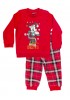 SABOR Παιδική Πυτζάμα Χειμωνιάτικη XMAS για Κορίτσι 12-48 μηνών MINNIE MOUSE  #7357 Κόκκινο