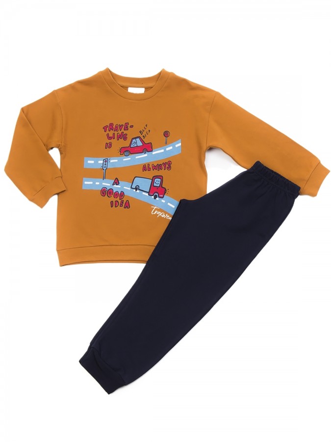 TRAX Παιδική Φόρμα για Αγόρι 1-6 ετών - 42936 Μουσταρδί