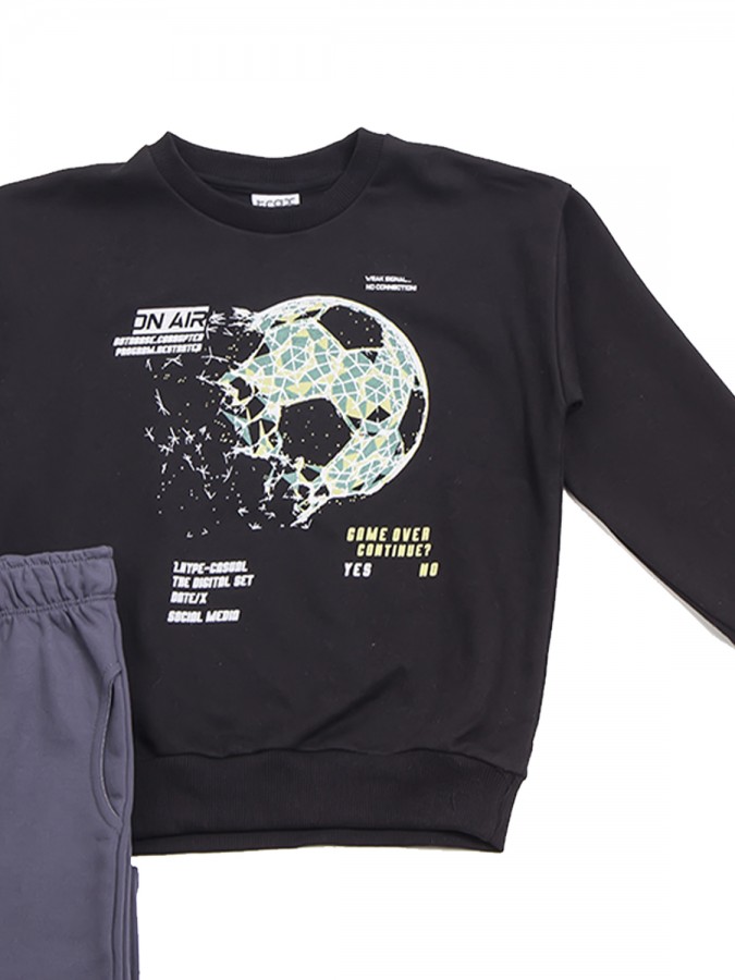 TRAX Εφηβική Φόρμα για Αγόρι 6-16 ετών - 44820 Μαύρο