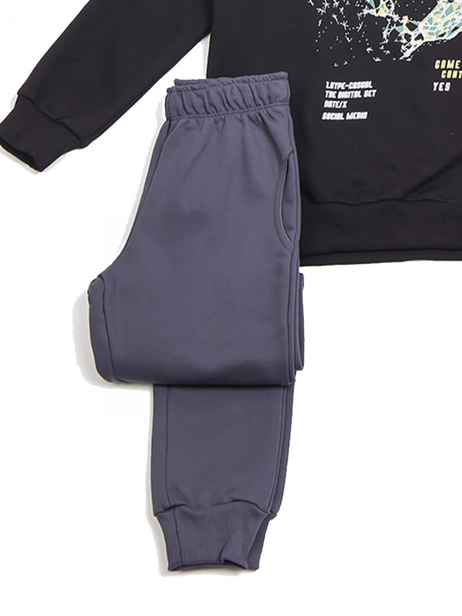 TRAX Εφηβική Φόρμα για Αγόρι 6-16 ετών - 44820 Μαύρο