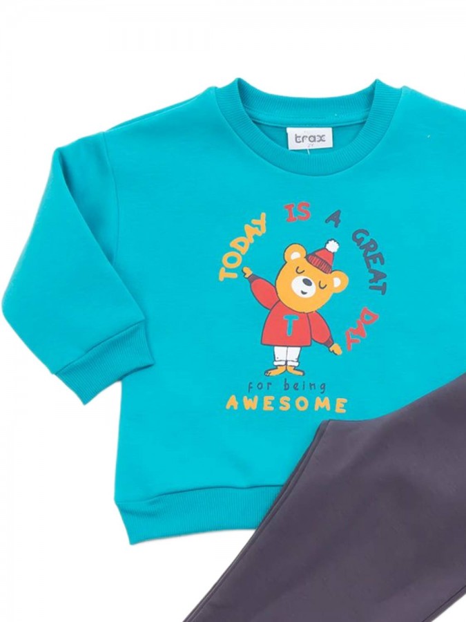 TRAX Παιδική Φόρμα για Αγόρι 1-6 ετών "Awesome" - 44919 Σμαραγδί