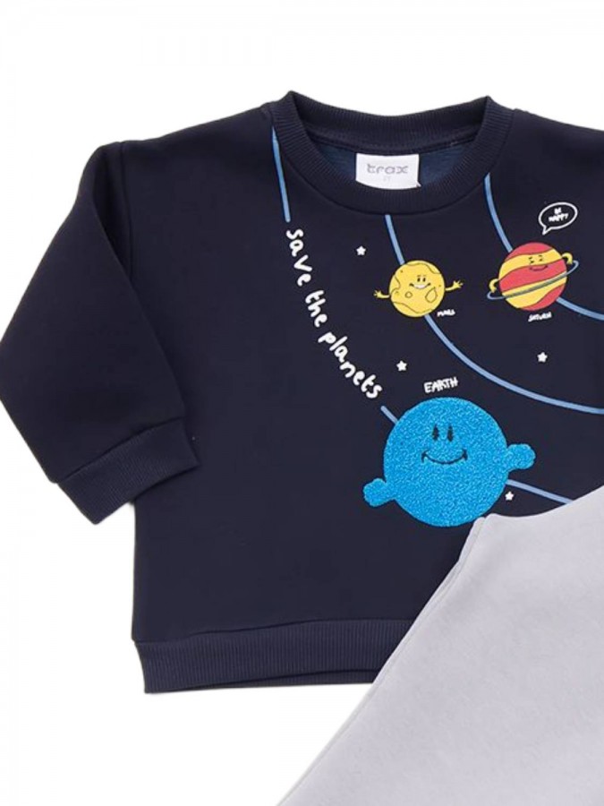 TRAX Παιδική Φόρμα για Αγόρι 1-6 ετών "Save the planet" - 44926 Μαρέν