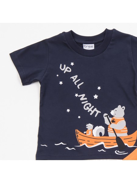 TRAX Παιδική Πυτζάμα Καλοκαιρινή για αγόρι 1-6 ετών #45492 Μπλε