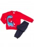 TRAX Bebe Πυτζάμα Χειμωνιάτικη για αγόρι 1-6 ετών #46993 Κόκκινο