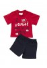 TRAX Βρεφικό Σετ Κοντομάνικο Με Βερμούδα για αγόρια #43055 Κόκκινο