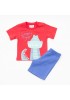 TRAX Βρεφικό Σετ Κοντομάνικο Με Βερμούδα για αγόρια #45056 Κόκκινο