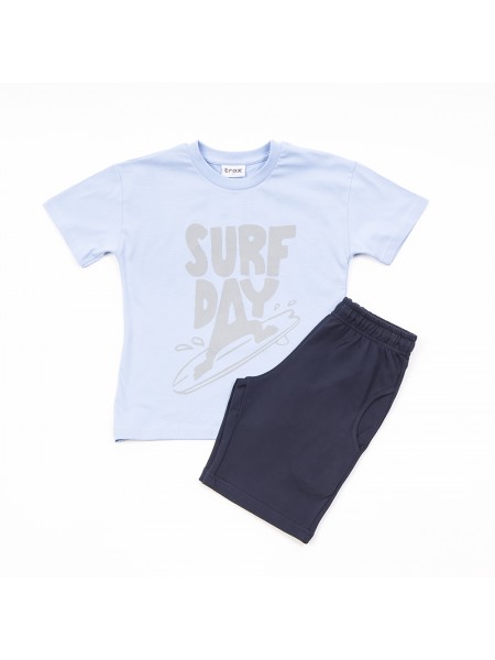 TRAX Εφηβικό Σετ Κοντομάνικο Με Βερμούδα για αγόρια #45321 Σχιέλ