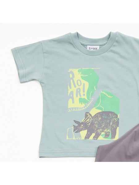 TRAX Παιδικό Σετ Κοντομάνικο Με Βερμούδα για αγόρια 1-6 ετών #45418 Μέντα