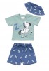 TRAX Βρεφικό Σετ Κοντομάνικο Με Βερμούδα για αγόρια #47058 Μέντα
