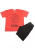 TRAX Εφηβικό Σετ Κοντομάνικο Με Βερμούδα για αγόρια #47325 Κόκκινο