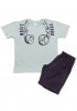 TRAX Εφηβικό Σετ Κοντομάνικο Με Βερμούδα για αγόρια #47326 Μέντα