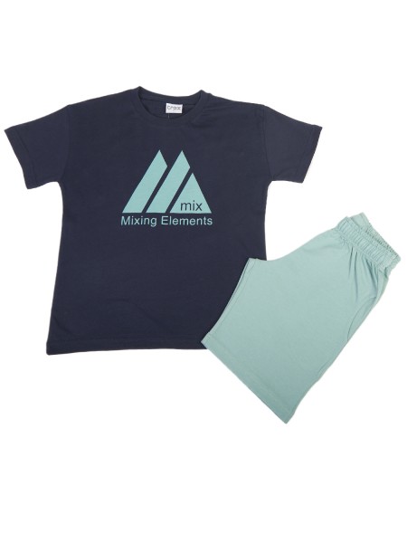 TRAX Εφηβικό Σετ Κοντομάνικο Με Βερμούδα για αγόρια #47327 Μαρέν