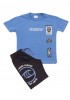 TRAX Εφηβικό Σετ Κοντομάνικο Με Βερμούδα για αγόρια 8-16 ετών #47346 Ίντιγκο