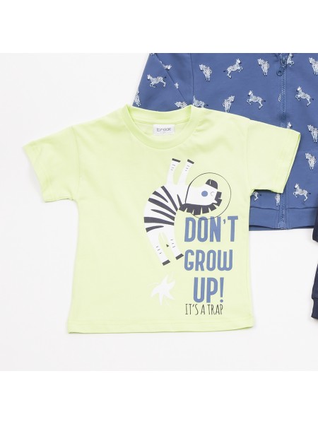 TRAX Παιδικό Σετ Με Ζακέτα Μακρύ Παντελόνι για αγόρια 1-6 ετών #47407 Ίντιγκο