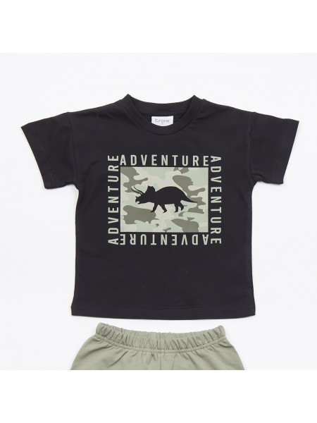 TRAX Παιδικό Σετ Κοντομάνικο Με Βερμούδα για αγόρια 1-6 ετών #47421 Μαύρο TRAX Παιδικό Σετ Κοντομάνικο Με Βερμούδα για αγόρια 1-6 ετών #47421 Μαύρο