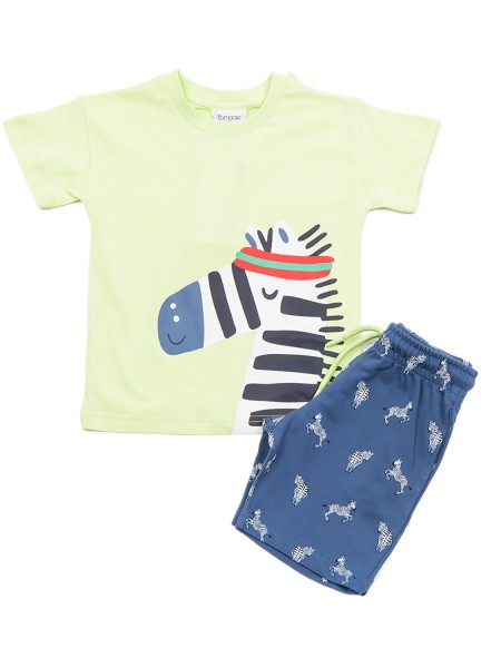 TRAX Παιδικό Σετ Κοντομάνικο Με Βερμούδα για αγόρια 1-6 ετών #47434 Λάιμ