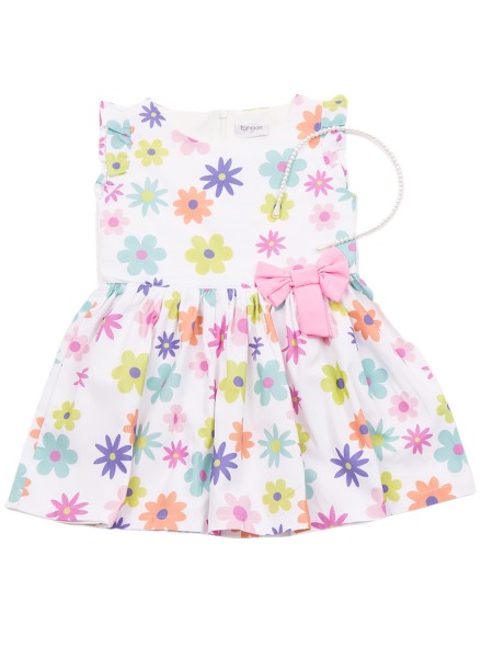 TRAX Παιδικό Φόρεμα για Κορίτσια 1-6 ετών #47251 Λευκό
