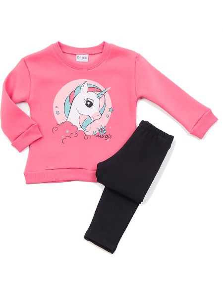 TRAX Παιδική Φόρμα με κολάν για Κορίτσι 1-6 ετών - 46702 Φουξ TRAX Παιδική Φόρμα με κολάν για Κορίτσι 1-6 ετών - 46702 Φουξ