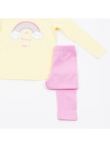 TRAX Παιδικό Σετ Με Κολάν για Κορίτσια 1-6 ετών #45205 Κίτρινο TRAX Παιδικό Σετ Με Κολάν για Κορίτσια 1-6 ετών #45205 Κίτρινο