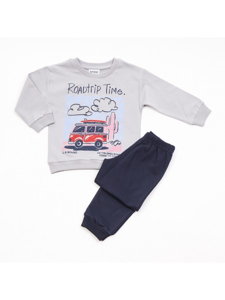 TRAX Παιδικό Σετ Μακρύ Παντελόνι για αγόρια 1-6 ετών #45407 Γκρι TRAX Παιδικό Σετ Μακρύ Παντελόνι για αγόρια 1-6 ετών #45407 Γκρι