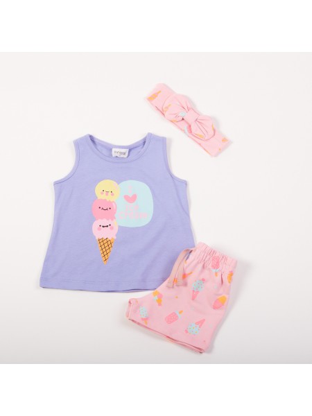 TRAX Παιδικό Σετ για Κορίτσια 1-6 ετών #47234 Λεβάντα