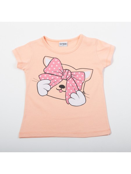 TRAX Παιδική Πυτζάμα Καλοκαιρινή για κορίτσι 1-6 ετών #47290 Μάνγκο