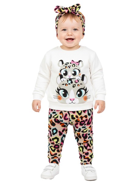 TRAX Βρεφική Φόρμα για Κορίτσι 0-18 μηνών - 48504 Βανίλια