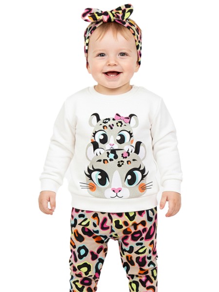 TRAX Βρεφική Φόρμα για Κορίτσι 0-18 μηνών - 48504 Βανίλια