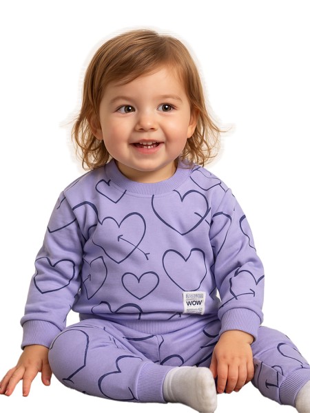 TRAX Βρεφική Φόρμα για Κορίτσι 0-18 μηνών - 48505 Μύρτιλο