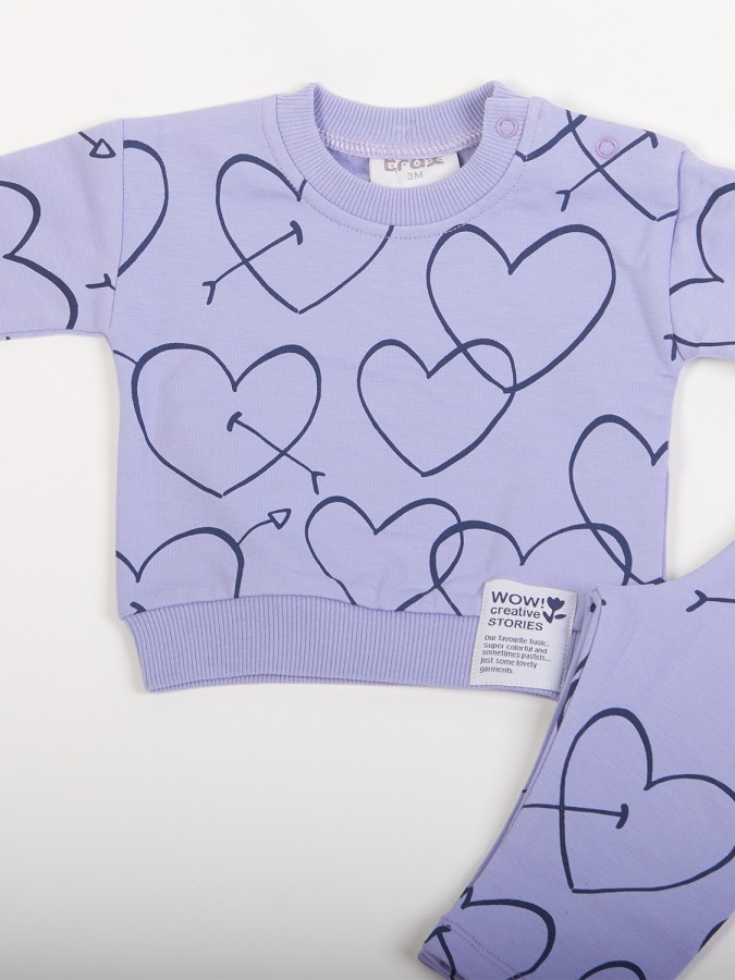 TRAX Βρεφική Φόρμα για Κορίτσι 0-18 μηνών - 48505 Μύρτιλο TRAX Βρεφική Φόρμα για Κορίτσι 0-18 μηνών - 48505 Μύρτιλο