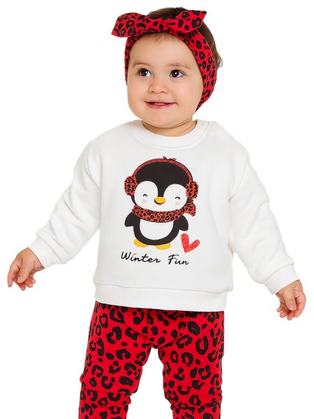 TRAX Βρεφική Φόρμα για Κορίτσι 0-18 μηνών - 48507 Βανίλια