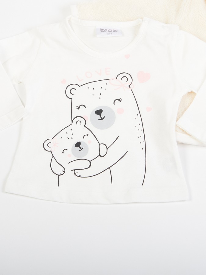 TRAX Βρεφικό Σετ 3τμχ για Κορίτσι 0-18 μηνών #48514 Βανίλια TRAX Βρεφικό Σετ 3τμχ για Κορίτσι 0-18 μηνών #48514 Βανίλια