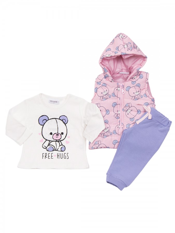 TRAX Βρεφικό Σετ 3τμχ για Κορίτσι 0-18 μηνών #48515 Ballerina TRAX Βρεφικό Σετ 3τμχ για Κορίτσι 0-18 μηνών #48515 Ballerina