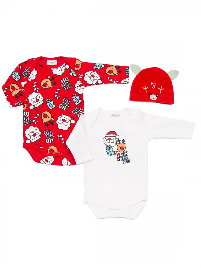 TRAX Βρεφικά ζιμπουνάκια 2τμχ Xmas (0 - 12 μηνών) | 48554 Λευκό- Κόκκινο TRAX Βρεφικά ζιμπουνάκια 2τμχ Xmas (0 - 12 μηνών) | 48554 Λευκό- Κόκκινο