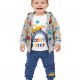 TRAX Βρεφικό Σετ Με Ζακέτα Μακρύ Παντελόνι για αγόρια 0-18 μηνών #48558 Stone