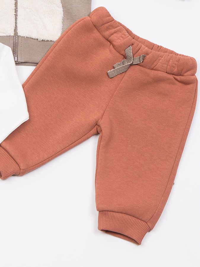 TRAX Βρεφικό Σετ Με Ζακέτα Μακρύ Παντελόνι για αγόρια 0-18 μηνών #48559 Elephant