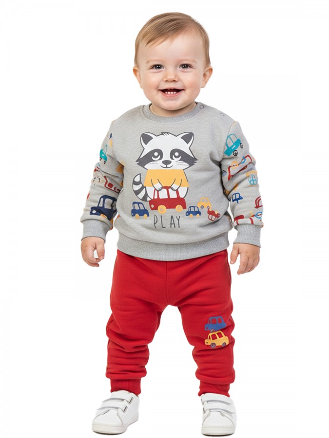 TRAX Βρεφική Φόρμα για Αγόρι 0-18 μηνών - 48561 Stone